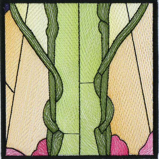 BFC0994 QIH or Regular Stained Glass Sunlit Flowers
