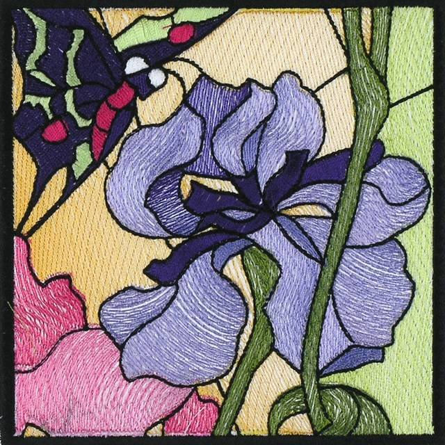 BFC0994 QIH or Regular Stained Glass Sunlit Flowers