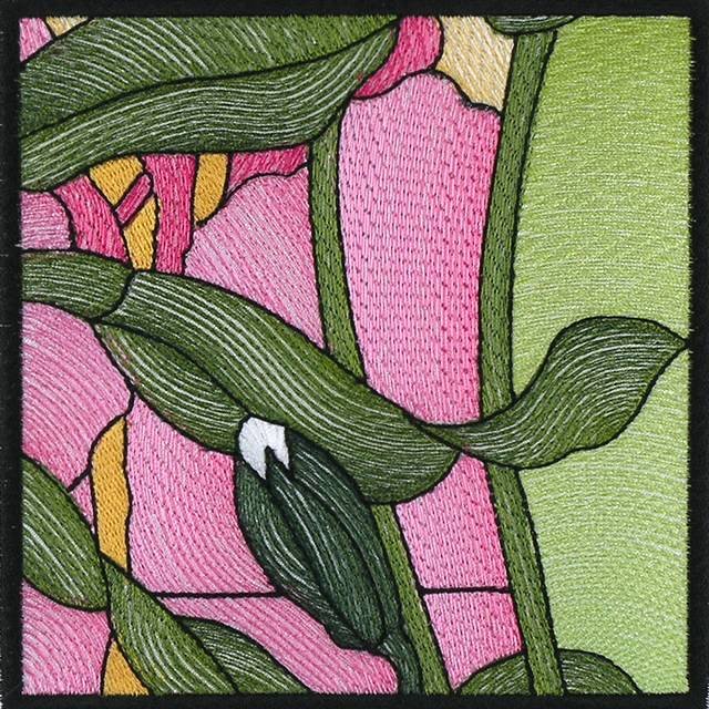 BFC0994 QIH or Regular Stained Glass Sunlit Flowers