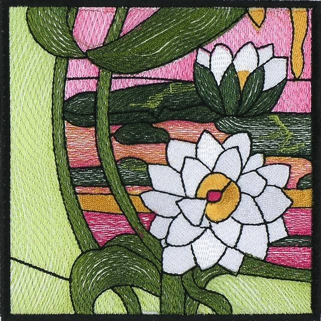BFC0994 QIH or Regular Stained Glass Sunlit Flowers
