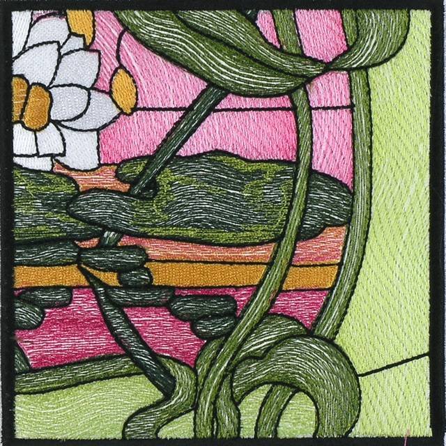 BFC0994 QIH or Regular Stained Glass Sunlit Flowers