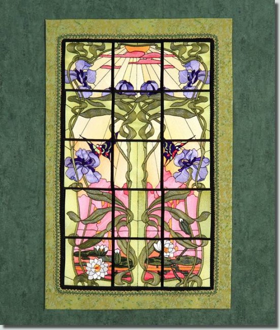 BFC0994 QIH or Regular Stained Glass Sunlit Flowers