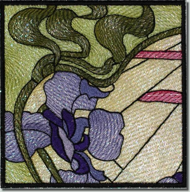 BFC0994 QIH or Regular Stained Glass Sunlit Flowers
