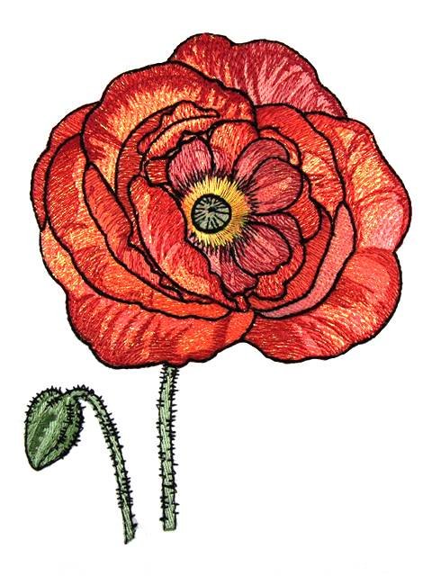 BFC0997 Poppies with Oriental Influence