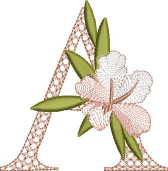 BFC31834 Spring Flowers Alphabet A