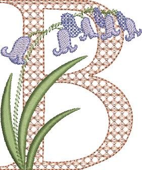 BFC31835 Spring Flowers Alphabet B