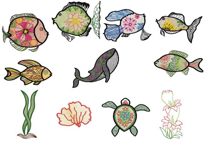 BFC1581 Applique or Not Fishy Friends
