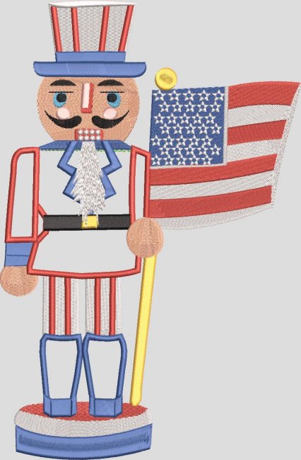 BFC1768 Large Patriotic Nutcracker