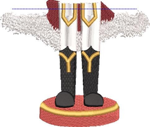 BFC1774 Split Blue And Red Nutcracker