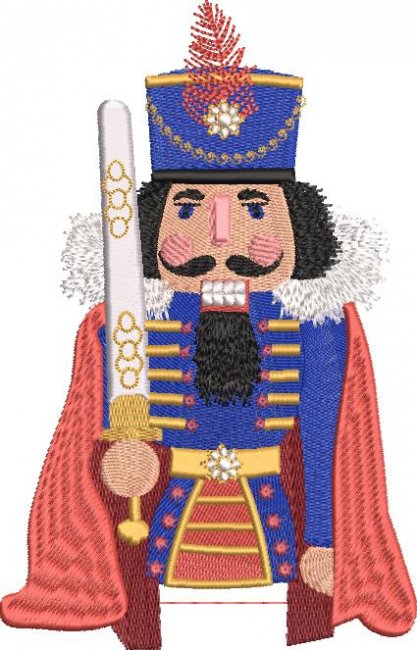 BFC1774 Split Blue And Red Nutcracker