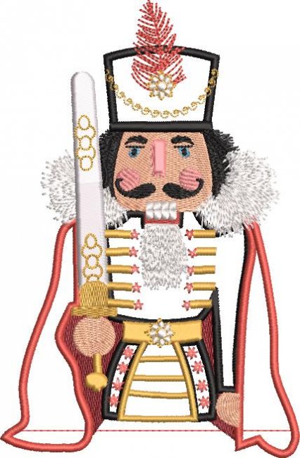 BFC1774 Split Blue And Red Nutcracker