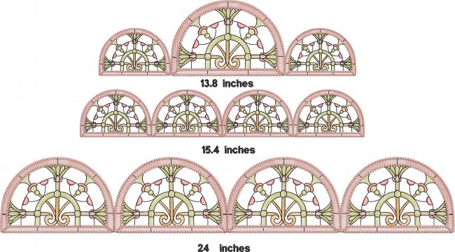 BFC1908 Art Nouveau Stained Glass Placemats
