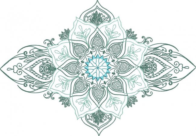 BFC1913 Large Golden Mandala Quilt Blocks