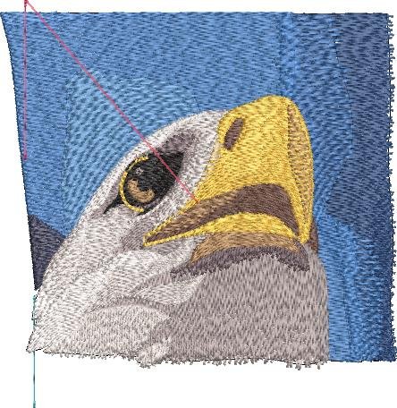 BFC1920 Large Eagle with American Flag IV