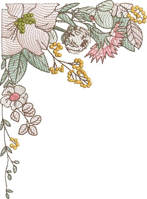 BFC1932 Baby Animals with Flowers