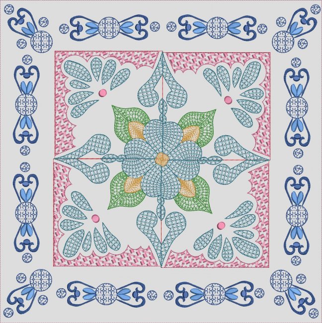 BFC1962 Mexican Talavera Quilt Blocks