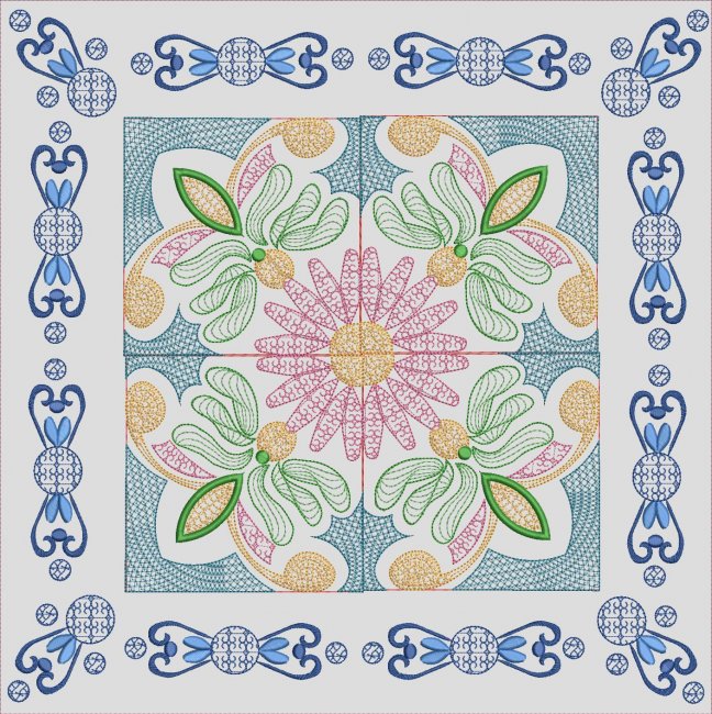 BFC1962 Mexican Talavera Quilt Blocks