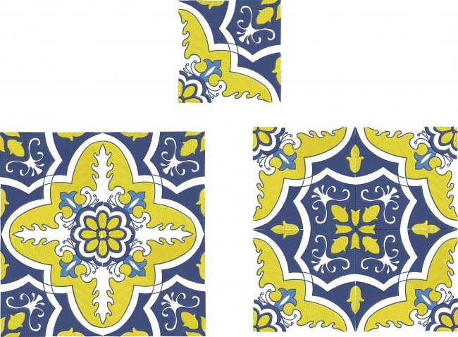 BFC1969 Portuguese Azulejos Tiles Quilt Blocks