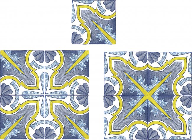 BFC1969 Portuguese Azulejos Tiles Quilt Blocks