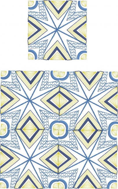 BFC1969 Portuguese Azulejos Tiles Quilt Blocks