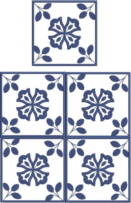 BFC1969 Portuguese Azulejos Tiles Quilt Blocks