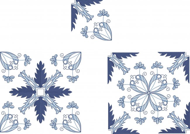 BFC1969 Portuguese Azulejos Tiles Quilt Blocks