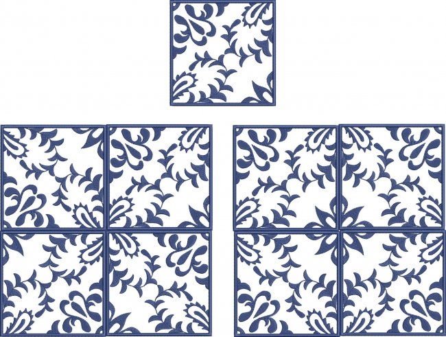 BFC1969 Portuguese Azulejos Tiles Quilt Blocks