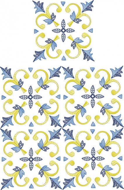 BFC1969 Portuguese Azulejos Tiles Quilt Blocks