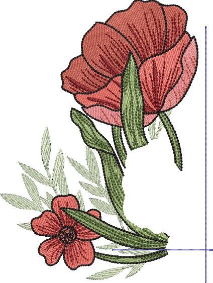 BFC1976 A Touch of William Morris - Poppies