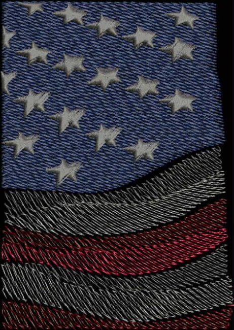 BFC2076 Large Patriotic Eagle on Black