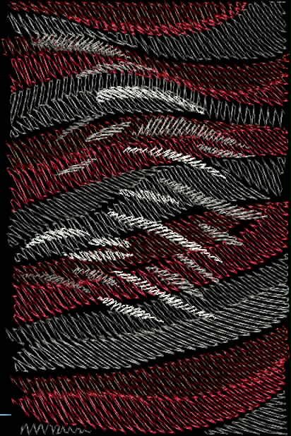 BFC2076 Large Patriotic Eagle on Black