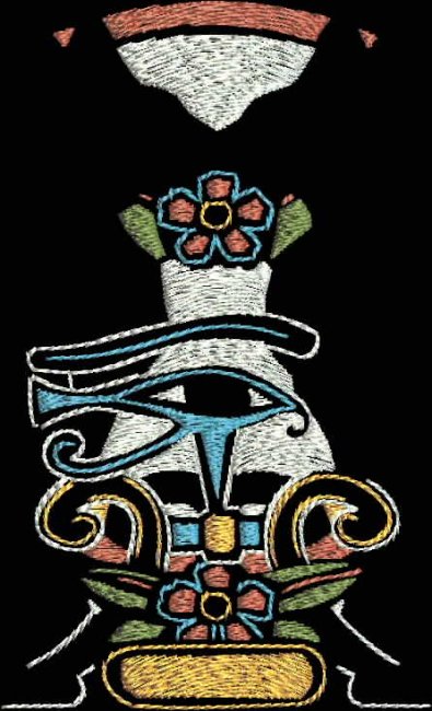 BFC2083 Large Egyptian Cats on Black