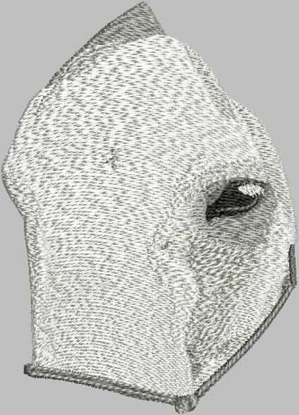 BFC2124 Large Portrait of a White Horse