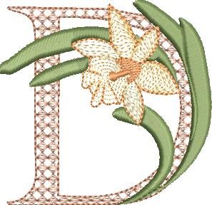 BFC31837 Spring Flowers Alphabet D