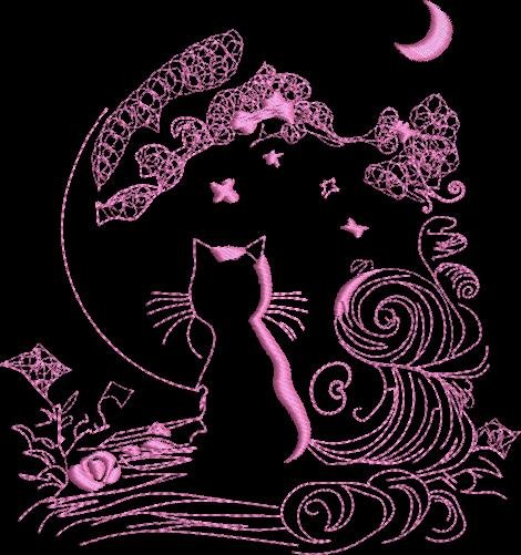 BFC31966 A Cat and the Moon