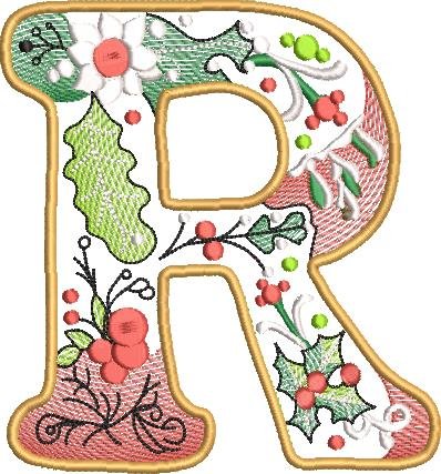 BFC32217 Christmas Applique Alpha R