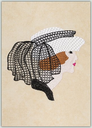 Lady in Black Net