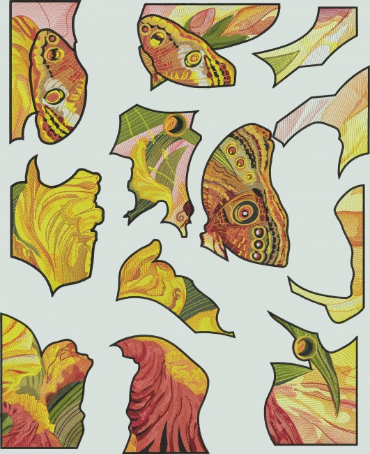 BFC1601 Stained Glass Eye Spot Butterflies