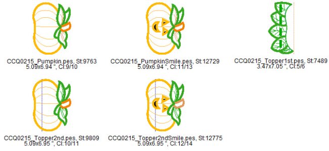 CCQ0215 - Pumpkin Fun Towel Topper and Ornament