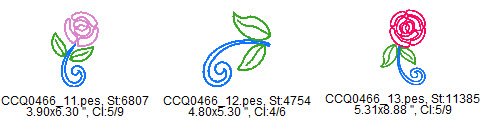 CCQ0466 - Applique Rose