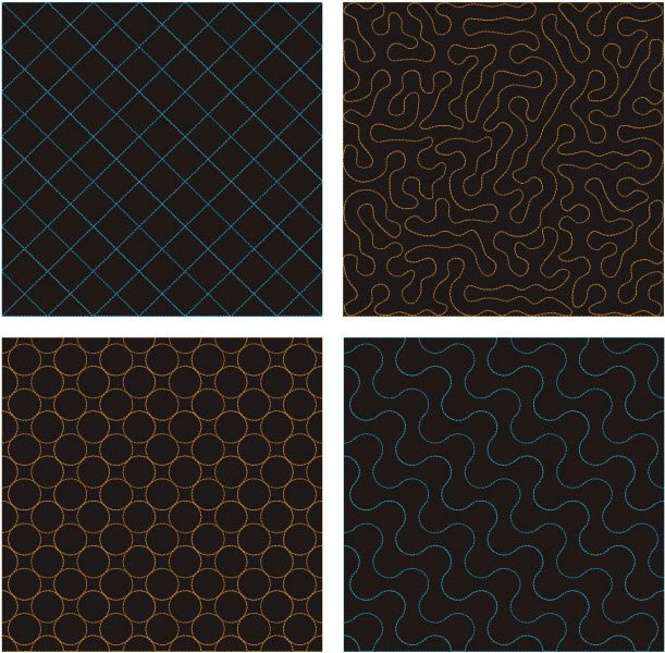 CCQ0540 - Squares - Quilting  for Large hoops