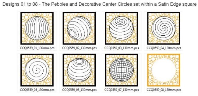 CCQ0559 - Pebble Quilting - 8 squares
