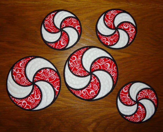 CCQ0611 - Candy Coaster  Mug Rug - Two Sizes included