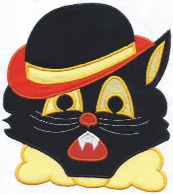CCQ5072 - Scary Cat Coaster and Applique