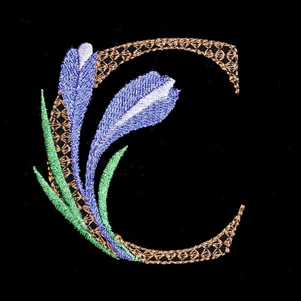 BFC31836 Spring Flowers Alphabet C
