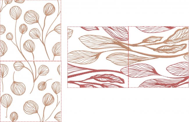BFC2057 Waves of Ginkgo Quilt Blocks