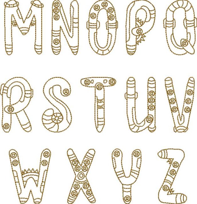 BFC2081 Steampunk Alphabet