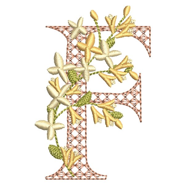 BFC31839 Spring Flowers Alphabet F