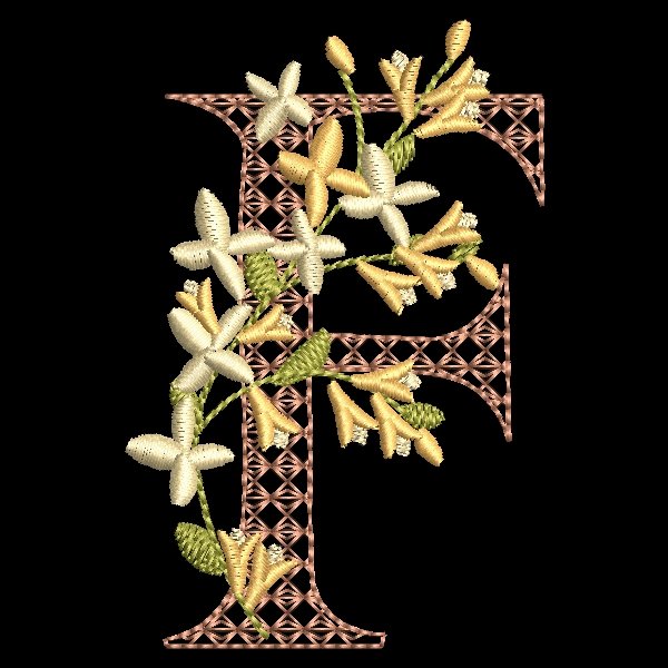 BFC31839 Spring Flowers Alphabet F