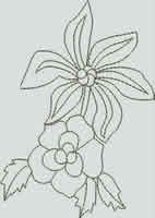 BFC1022 Persian Flowers & Birds Blackwork